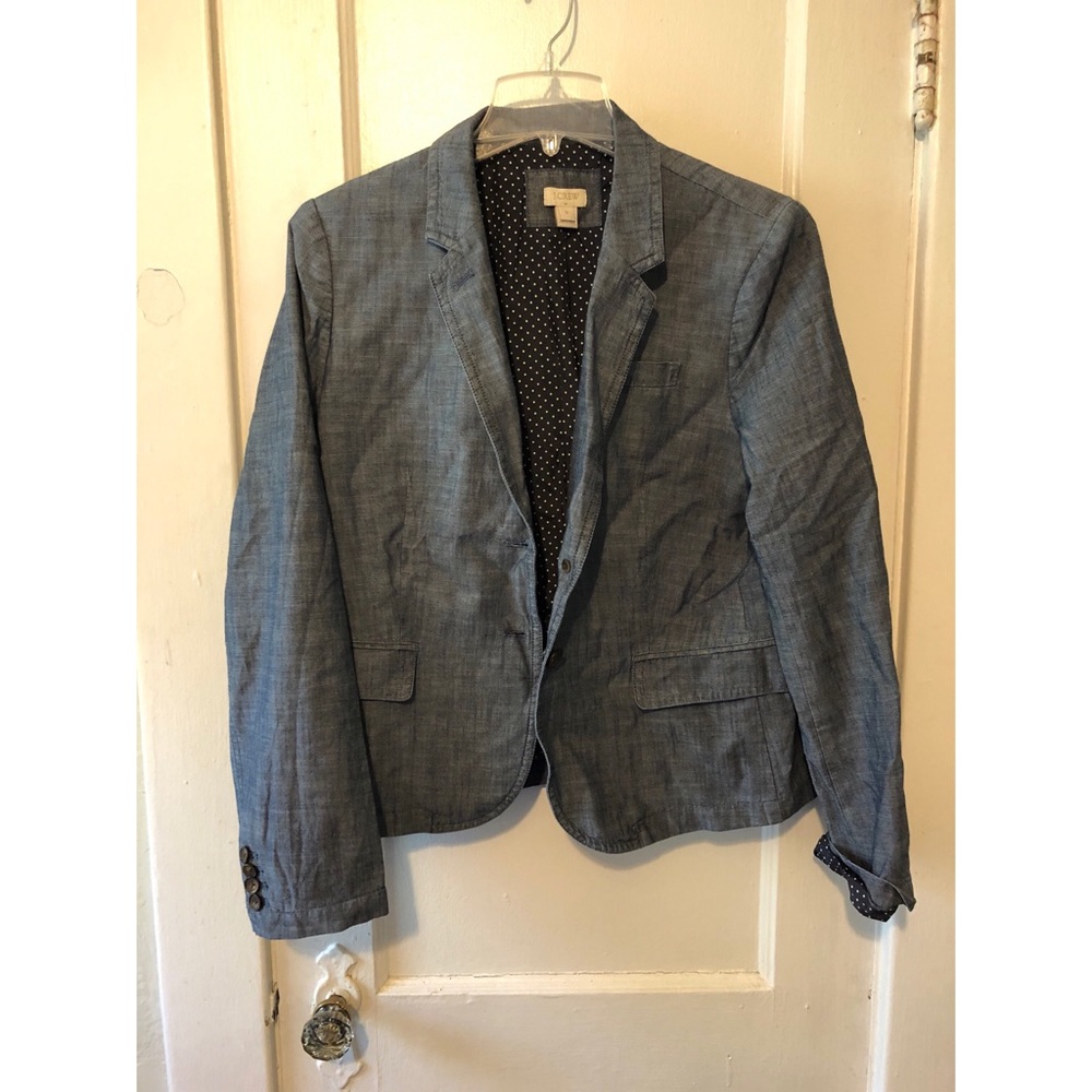 Jcrew chambray blazer